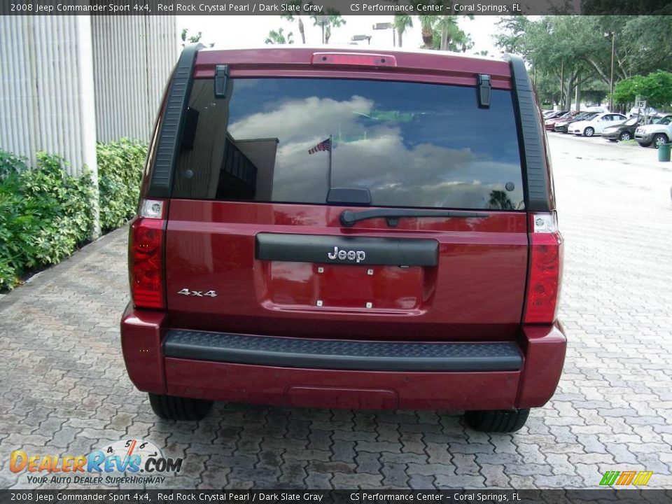 2008 Jeep Commander Sport 4x4 Red Rock Crystal Pearl / Dark Slate Gray Photo #8