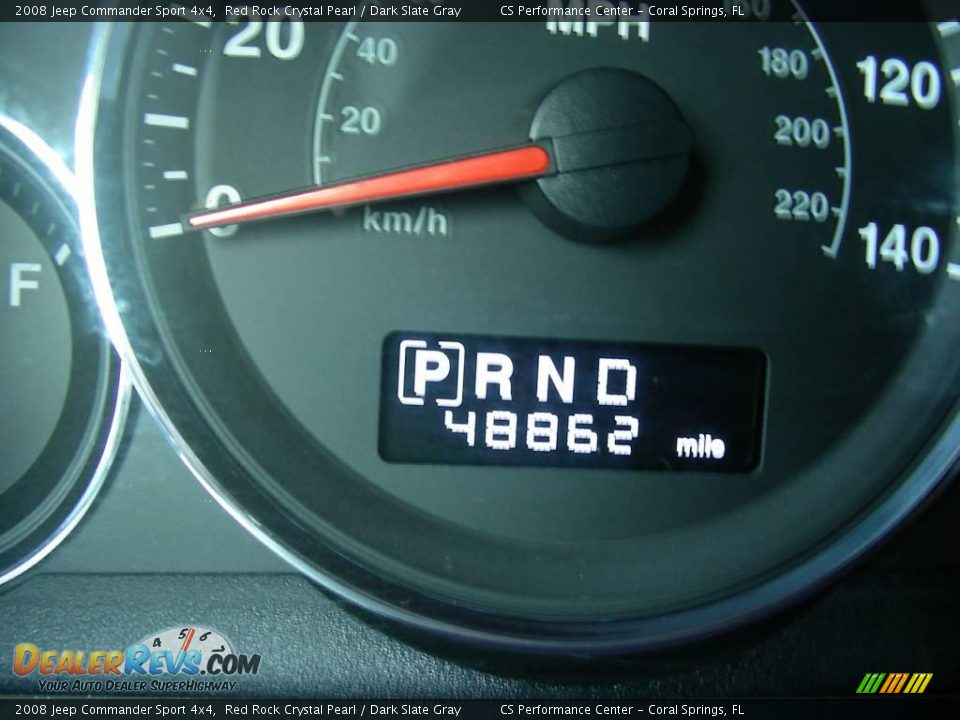 2008 Jeep Commander Sport 4x4 Red Rock Crystal Pearl / Dark Slate Gray Photo #23