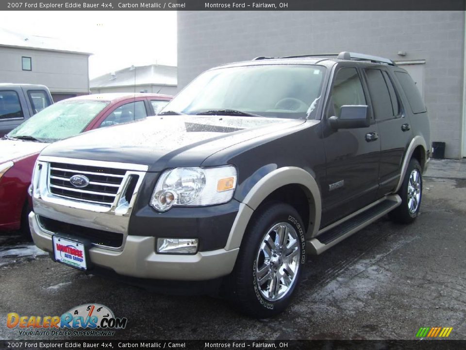 2007 Ford Explorer Eddie Bauer 4x4 Carbon Metallic / Camel Photo #1