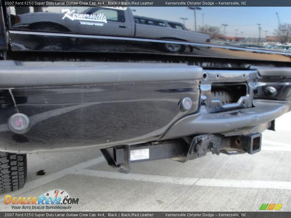 2007 Ford F250 Super Duty Lariat Outlaw Crew Cab 4x4 Black / Black/Red Leather Photo #15