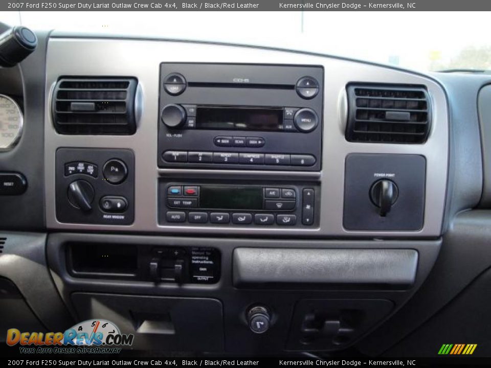 2007 Ford F250 Super Duty Lariat Outlaw Crew Cab 4x4 Black / Black/Red Leather Photo #27