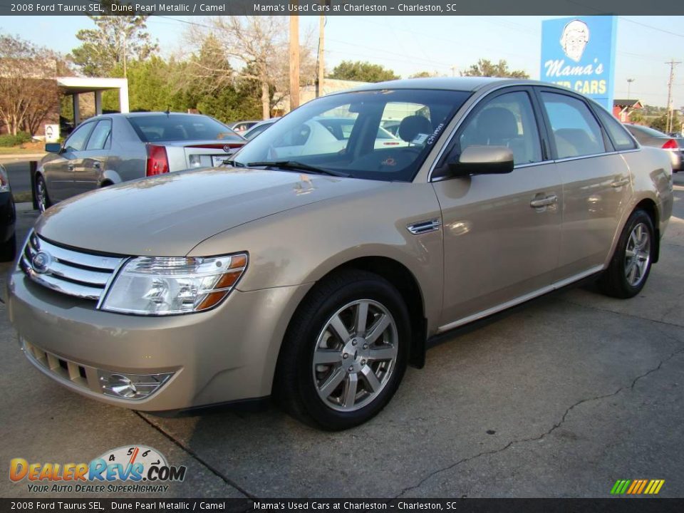 2008 Ford Taurus SEL Dune Pearl Metallic / Camel Photo #4