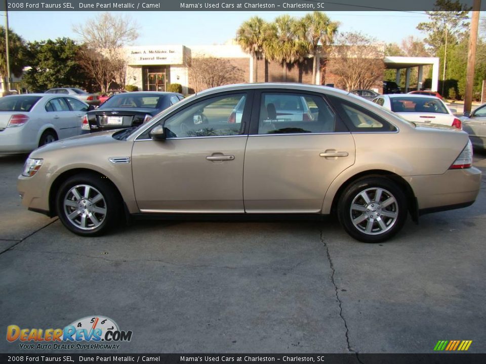 2008 Ford Taurus SEL Dune Pearl Metallic / Camel Photo #5
