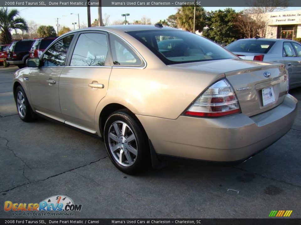2008 Ford Taurus SEL Dune Pearl Metallic / Camel Photo #6