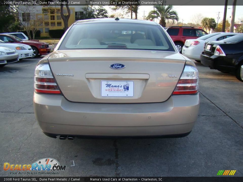 2008 Ford Taurus SEL Dune Pearl Metallic / Camel Photo #7