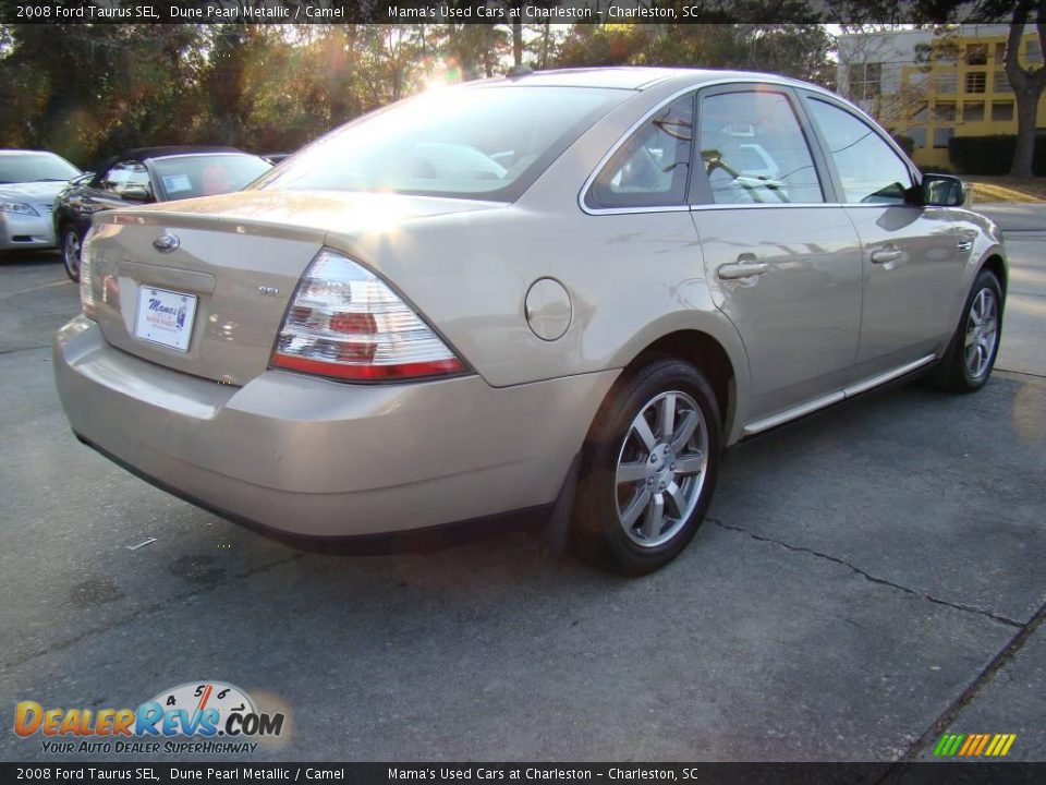 2008 Ford Taurus SEL Dune Pearl Metallic / Camel Photo #8