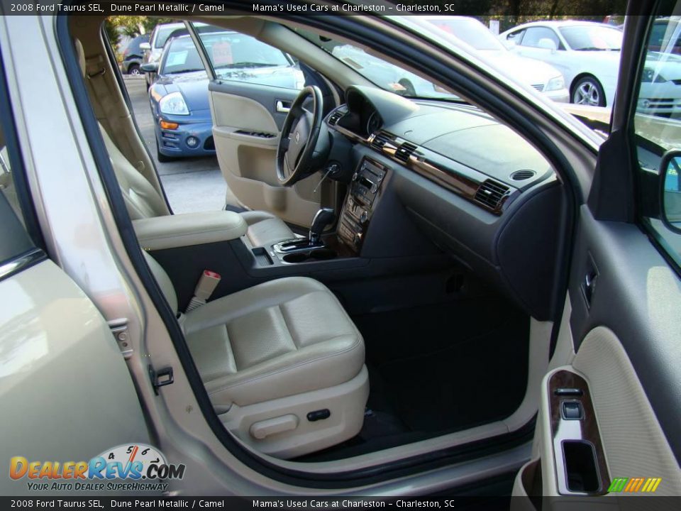 2008 Ford Taurus SEL Dune Pearl Metallic / Camel Photo #12