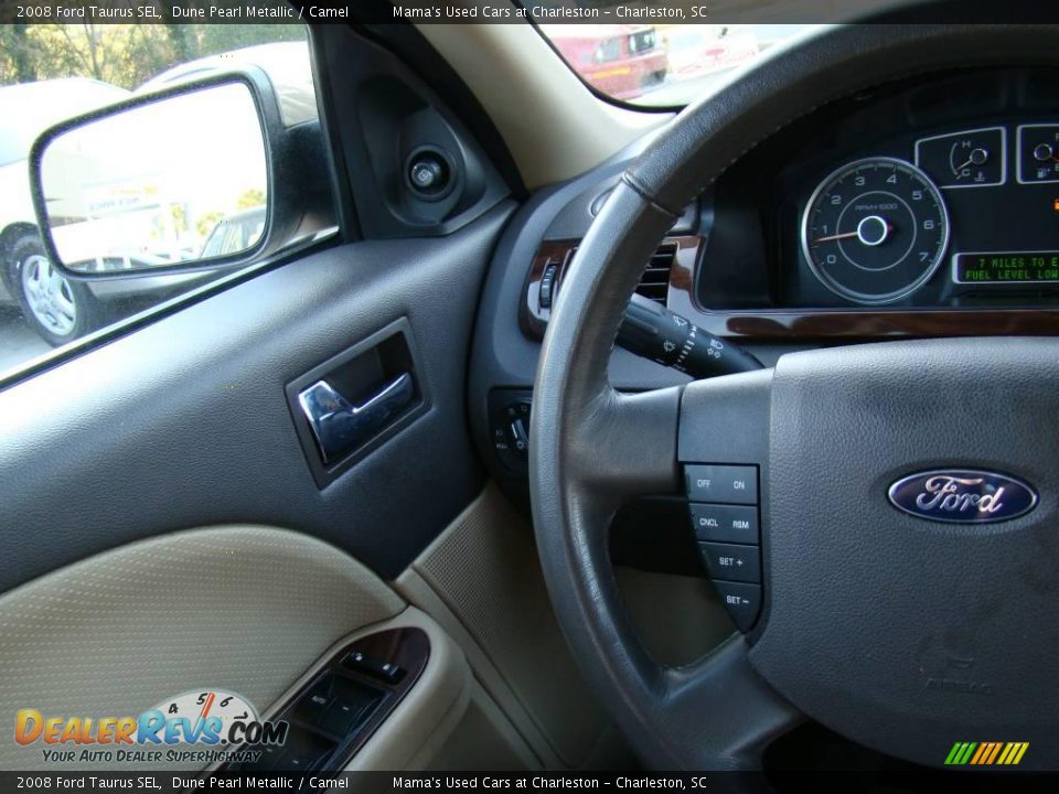2008 Ford Taurus SEL Dune Pearl Metallic / Camel Photo #20