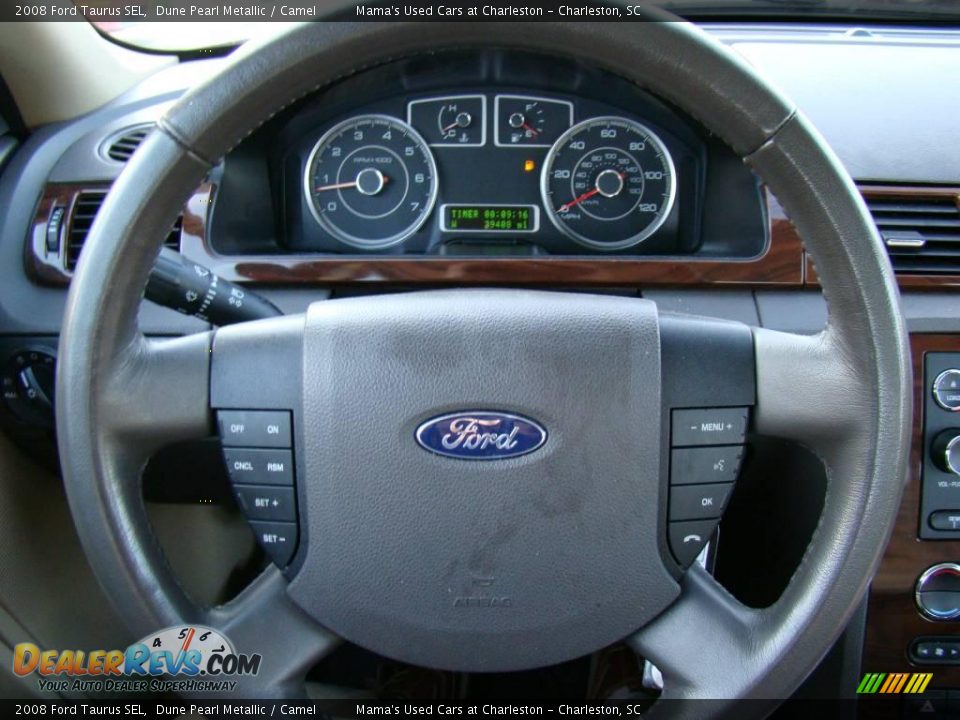 2008 Ford Taurus SEL Dune Pearl Metallic / Camel Photo #22