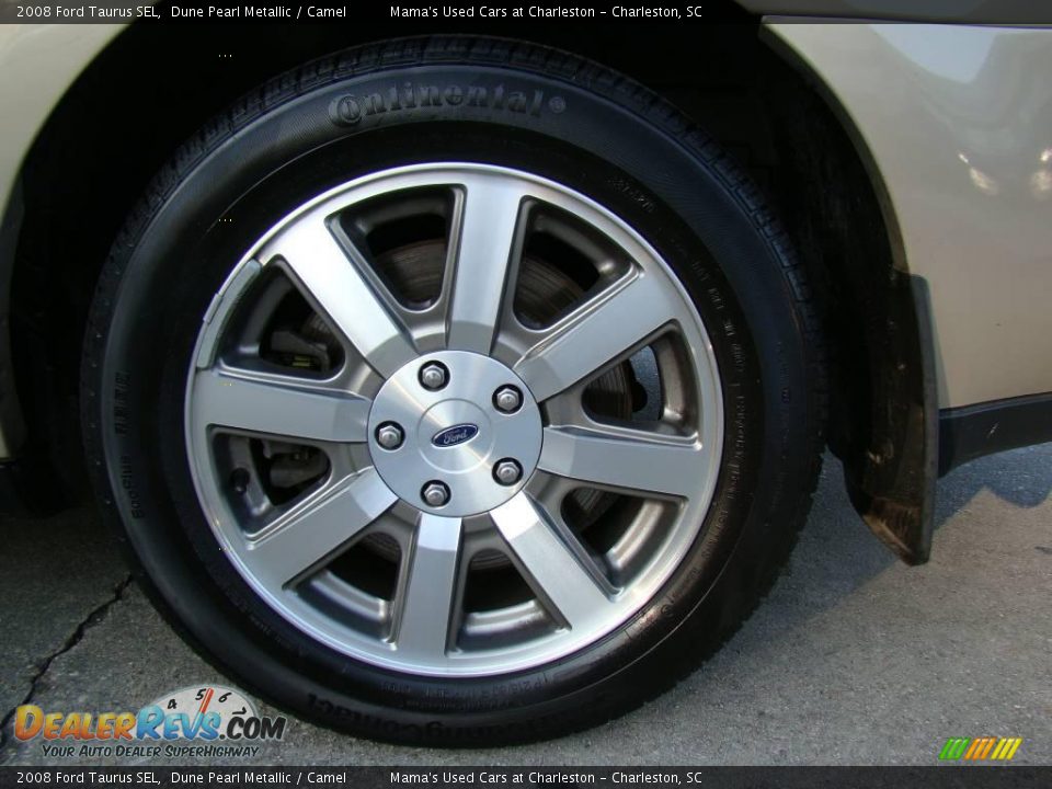 2008 Ford Taurus SEL Dune Pearl Metallic / Camel Photo #28