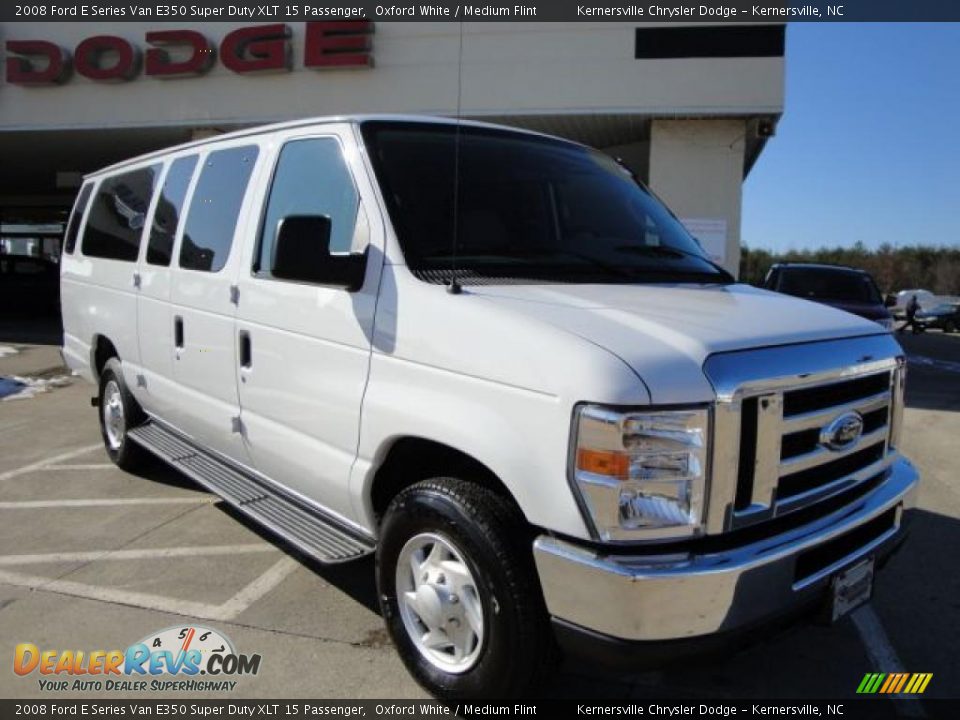 2008 Ford E Series Van E350 Super Duty XLT 15 Passenger Oxford White / Medium Flint Photo #1