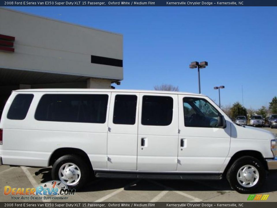 2008 Ford E Series Van E350 Super Duty XLT 15 Passenger Oxford White / Medium Flint Photo #2