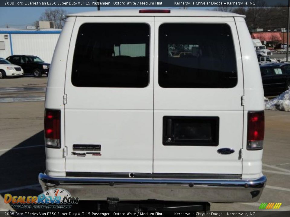 2008 Ford E Series Van E350 Super Duty XLT 15 Passenger Oxford White / Medium Flint Photo #4
