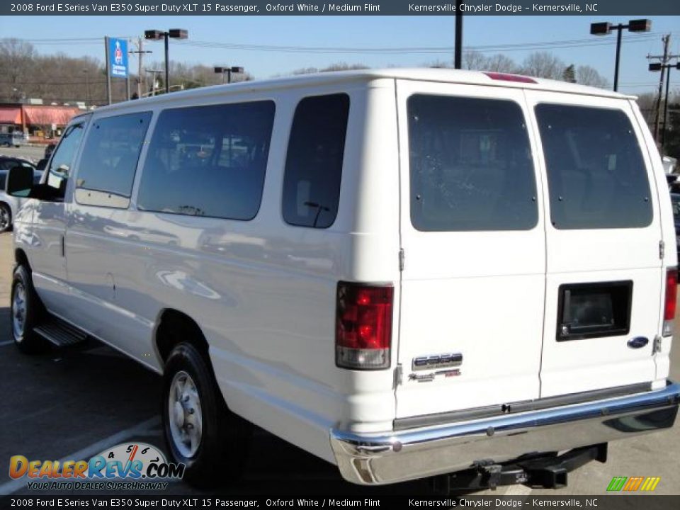 2008 Ford E Series Van E350 Super Duty XLT 15 Passenger Oxford White / Medium Flint Photo #5