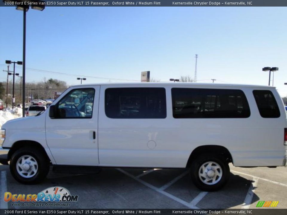 2008 Ford E Series Van E350 Super Duty XLT 15 Passenger Oxford White / Medium Flint Photo #6