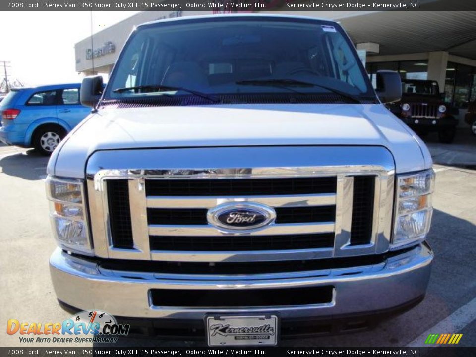 2008 Ford E Series Van E350 Super Duty XLT 15 Passenger Oxford White / Medium Flint Photo #8