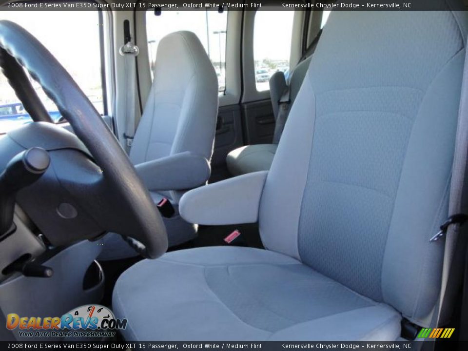 2008 Ford E Series Van E350 Super Duty XLT 15 Passenger Oxford White / Medium Flint Photo #12