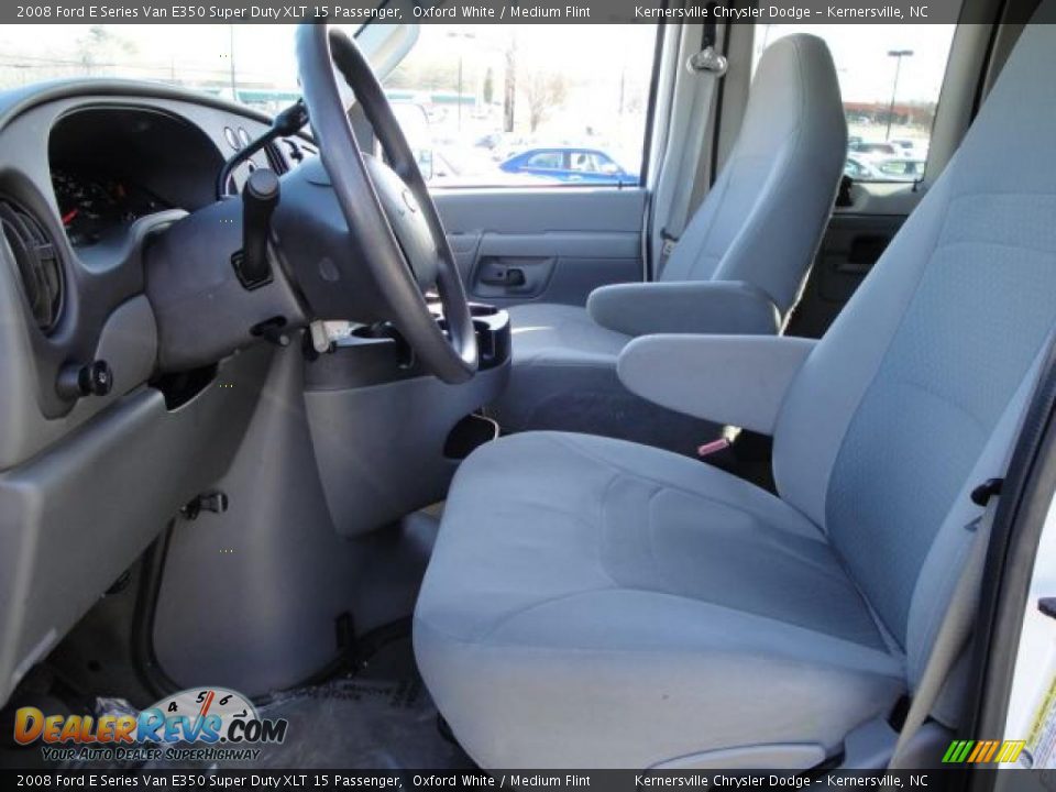 2008 Ford E Series Van E350 Super Duty XLT 15 Passenger Oxford White / Medium Flint Photo #13