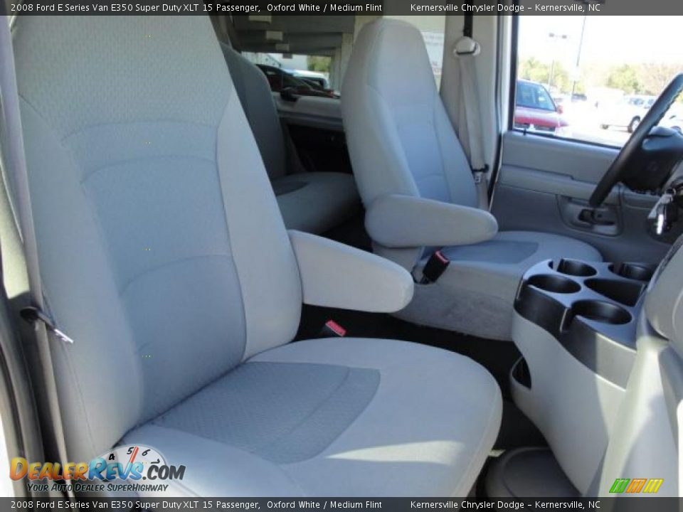 2008 Ford E Series Van E350 Super Duty XLT 15 Passenger Oxford White / Medium Flint Photo #14