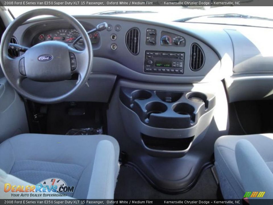 2008 Ford E Series Van E350 Super Duty XLT 15 Passenger Oxford White / Medium Flint Photo #21