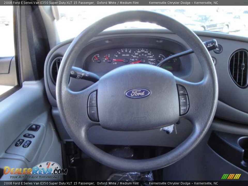 2008 Ford E Series Van E350 Super Duty XLT 15 Passenger Oxford White / Medium Flint Photo #25