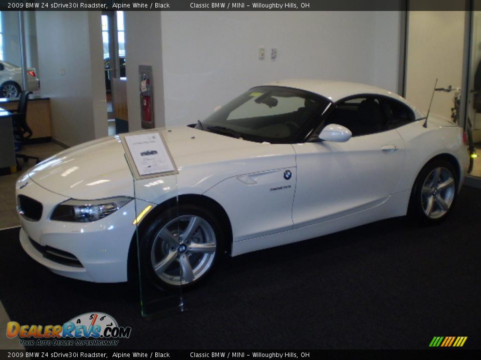 2009 BMW Z4 sDrive30i Roadster Alpine White / Black Photo #1