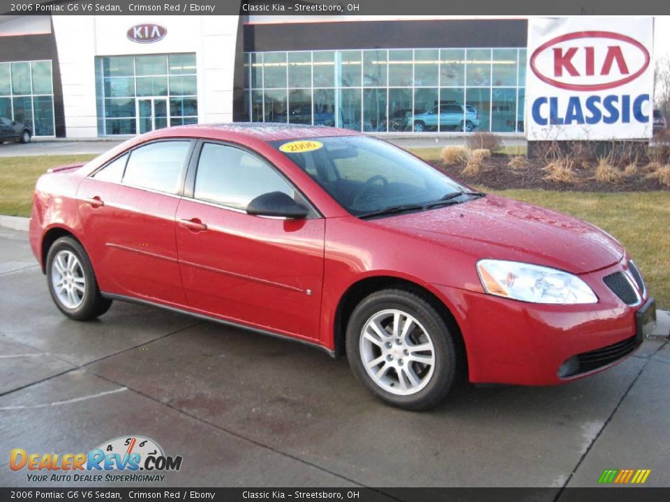 2006 Pontiac G6 V6 Sedan Crimson Red / Ebony Photo #1