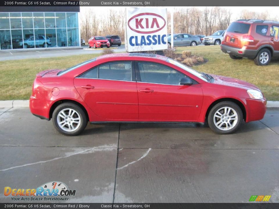 2006 Pontiac G6 V6 Sedan Crimson Red / Ebony Photo #2