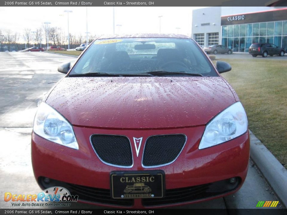 2006 Pontiac G6 V6 Sedan Crimson Red / Ebony Photo #3