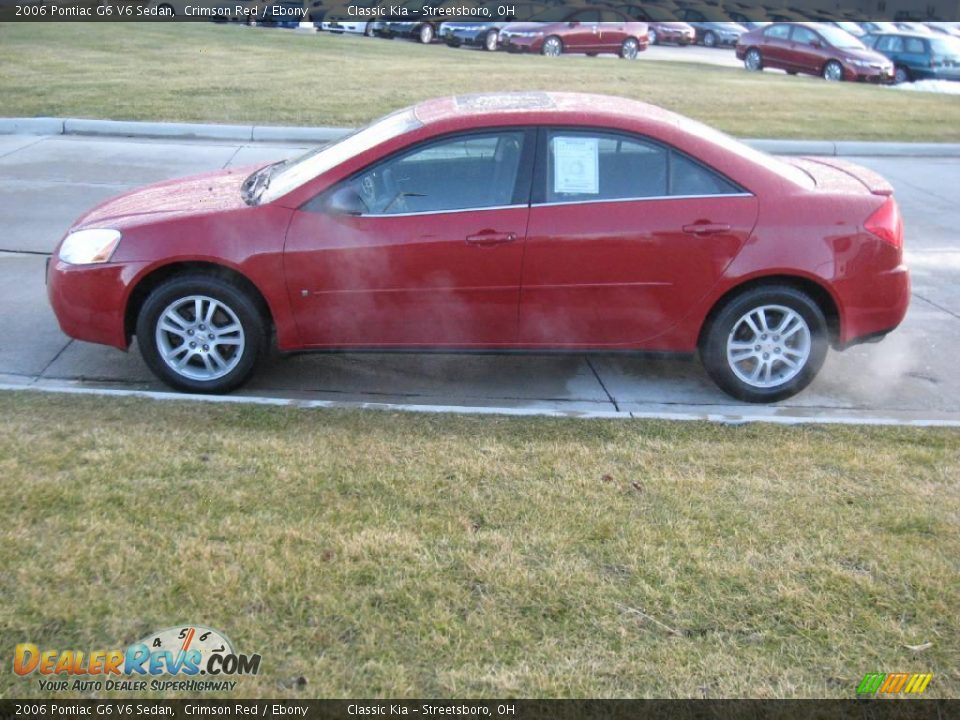 2006 Pontiac G6 V6 Sedan Crimson Red / Ebony Photo #5