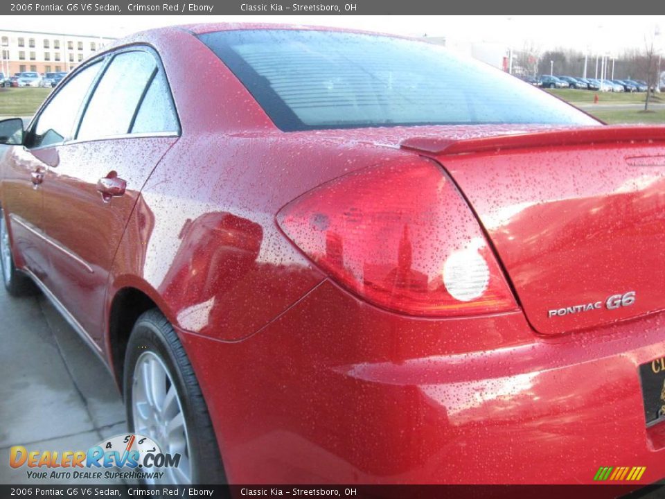 2006 Pontiac G6 V6 Sedan Crimson Red / Ebony Photo #6