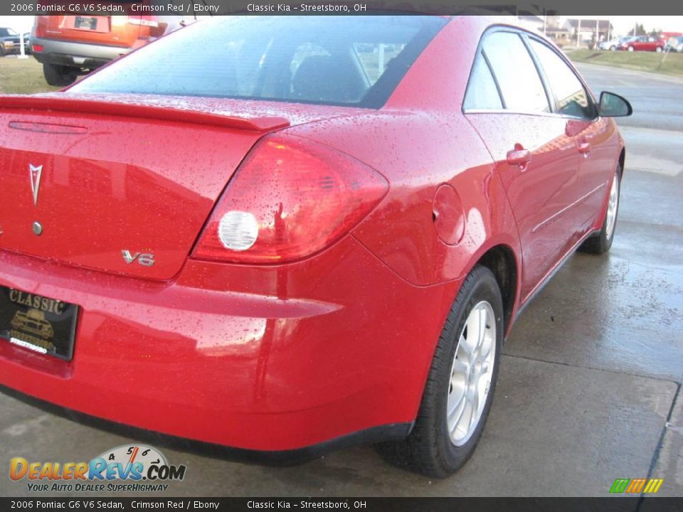 2006 Pontiac G6 V6 Sedan Crimson Red / Ebony Photo #8