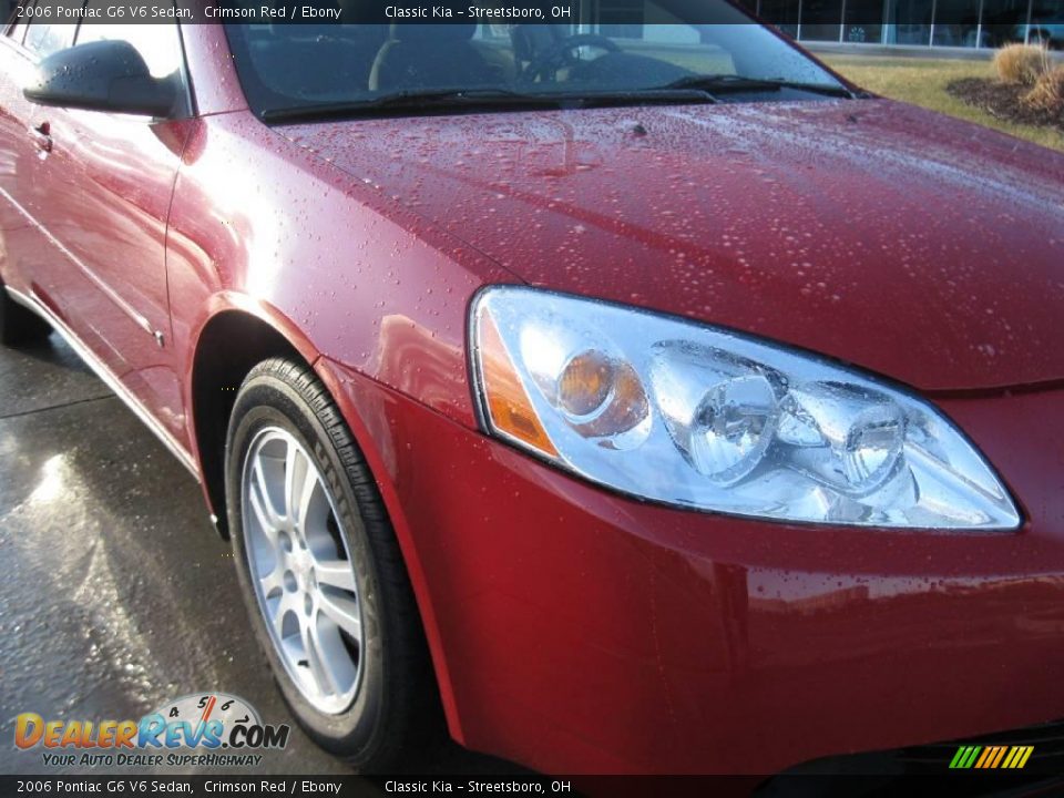 2006 Pontiac G6 V6 Sedan Crimson Red / Ebony Photo #9
