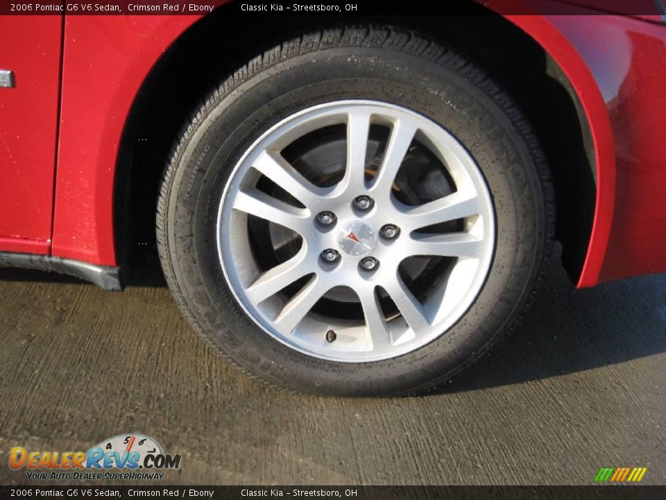 2006 Pontiac G6 V6 Sedan Crimson Red / Ebony Photo #10