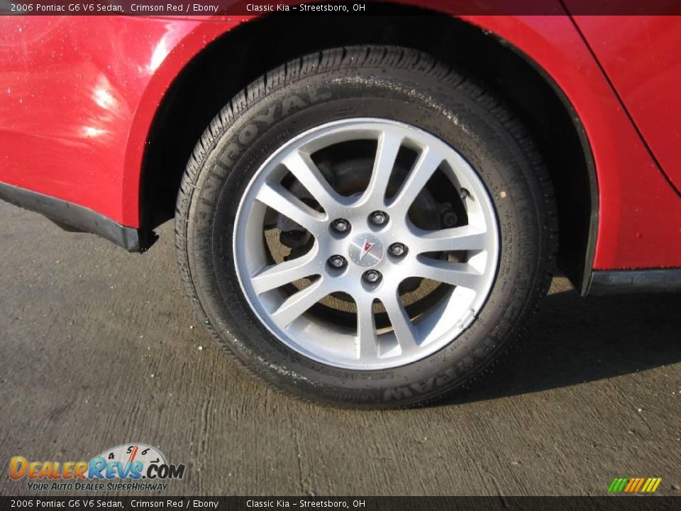 2006 Pontiac G6 V6 Sedan Crimson Red / Ebony Photo #11