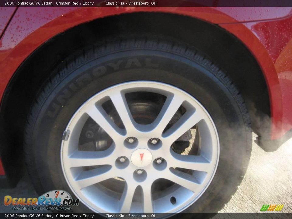 2006 Pontiac G6 V6 Sedan Crimson Red / Ebony Photo #12