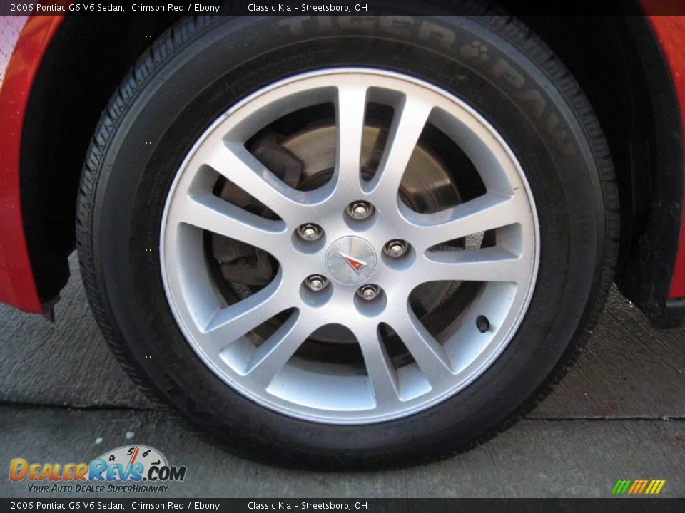 2006 Pontiac G6 V6 Sedan Crimson Red / Ebony Photo #13