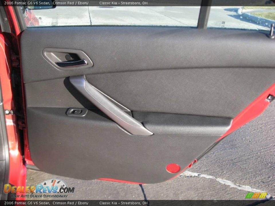 2006 Pontiac G6 V6 Sedan Crimson Red / Ebony Photo #20