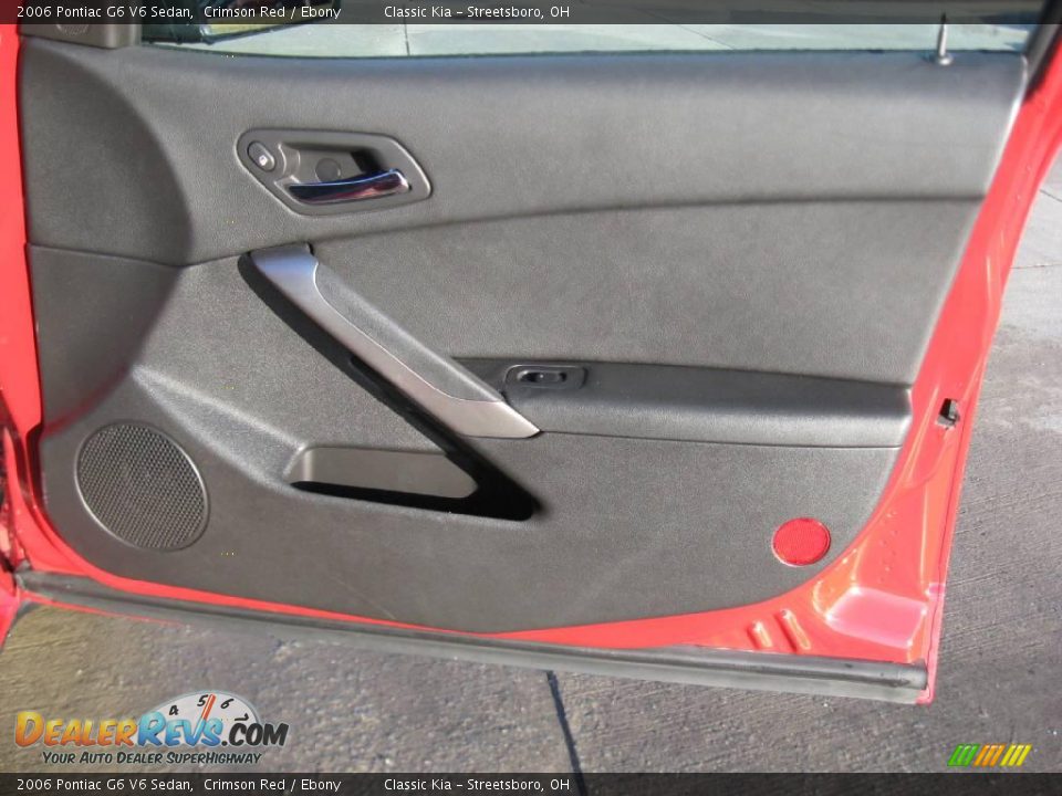 2006 Pontiac G6 V6 Sedan Crimson Red / Ebony Photo #21