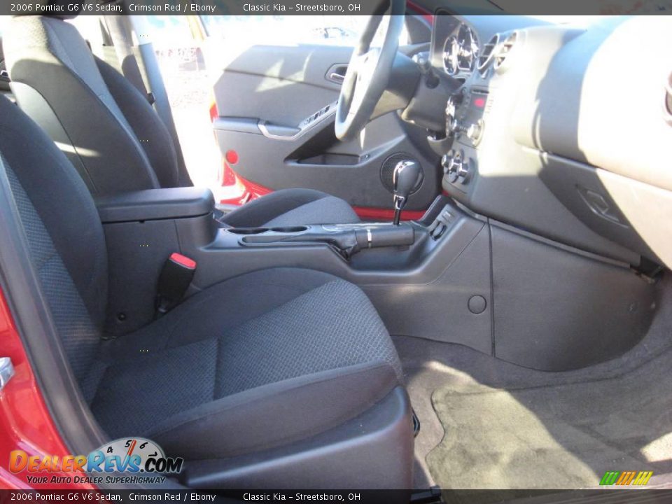 2006 Pontiac G6 V6 Sedan Crimson Red / Ebony Photo #22