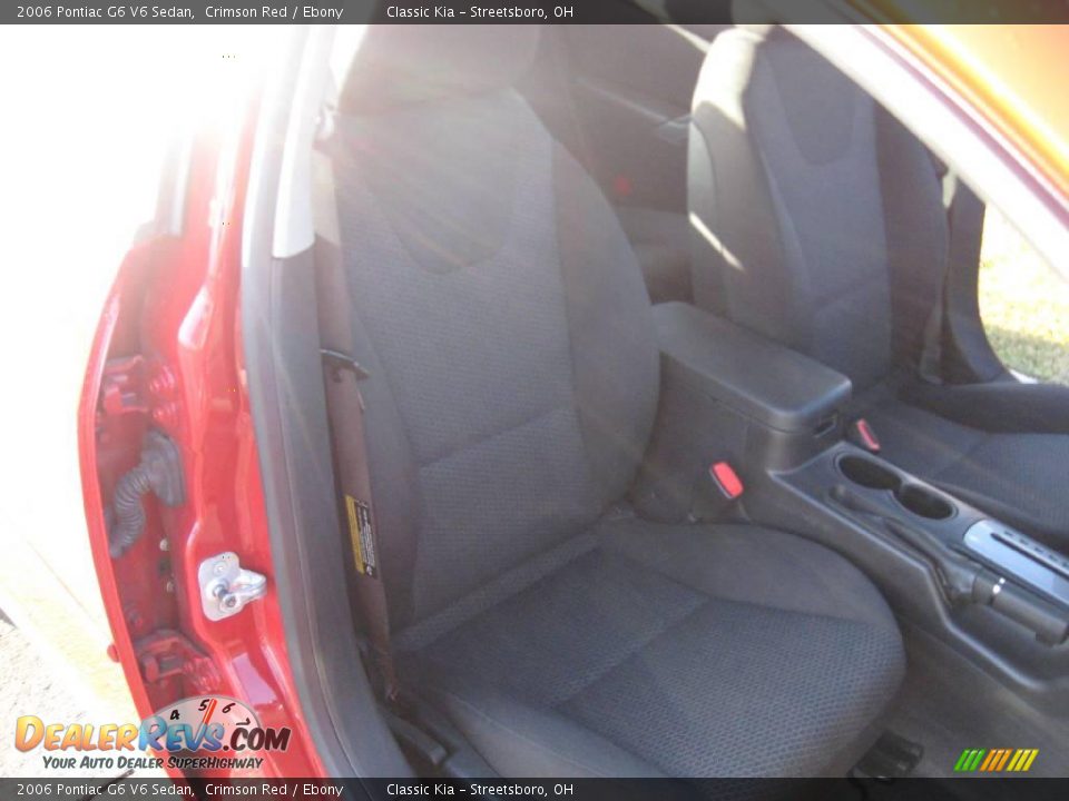 2006 Pontiac G6 V6 Sedan Crimson Red / Ebony Photo #23