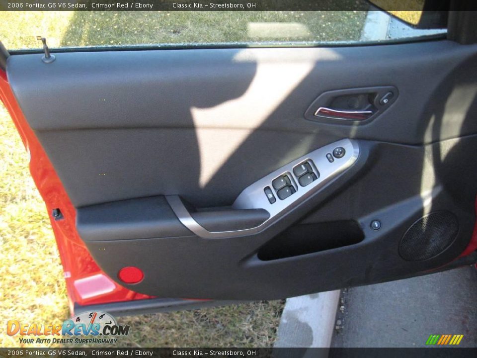 2006 Pontiac G6 V6 Sedan Crimson Red / Ebony Photo #26