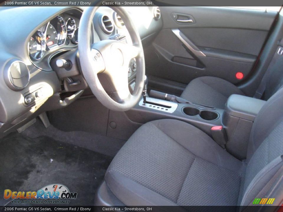 2006 Pontiac G6 V6 Sedan Crimson Red / Ebony Photo #27