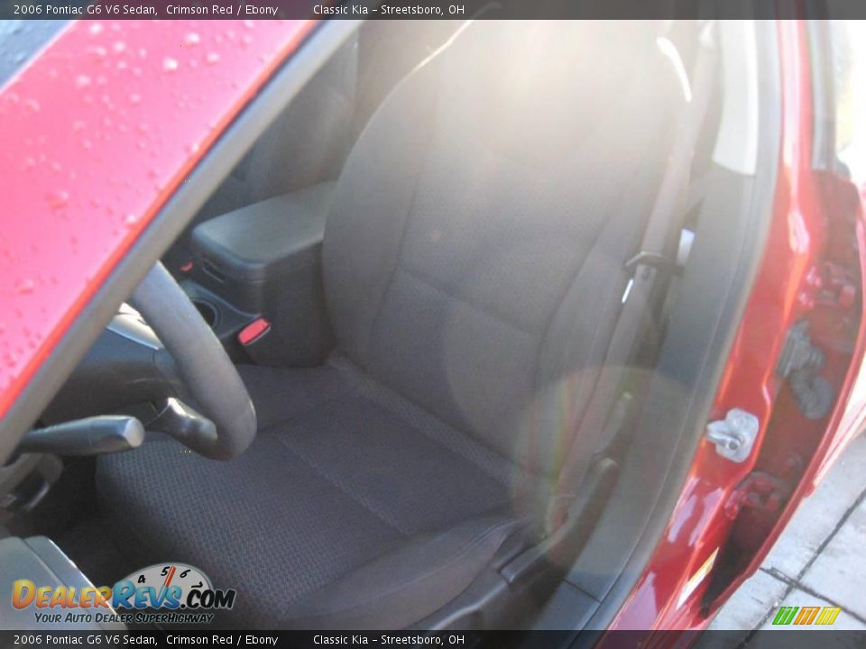 2006 Pontiac G6 V6 Sedan Crimson Red / Ebony Photo #28