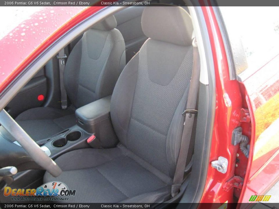 2006 Pontiac G6 V6 Sedan Crimson Red / Ebony Photo #31
