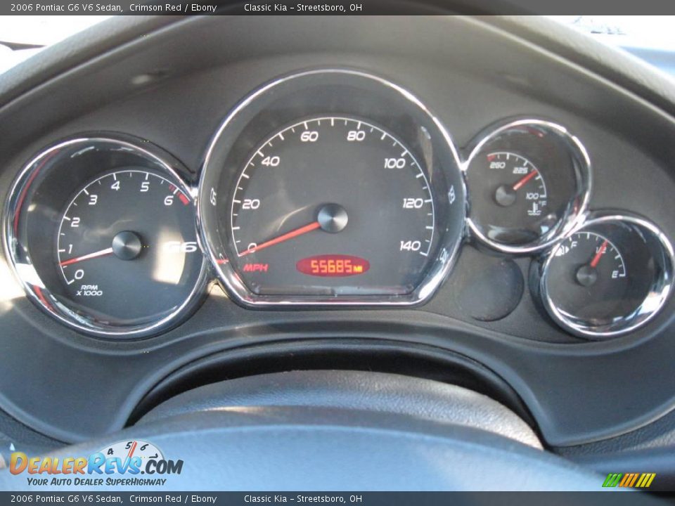 2006 Pontiac G6 V6 Sedan Crimson Red / Ebony Photo #33