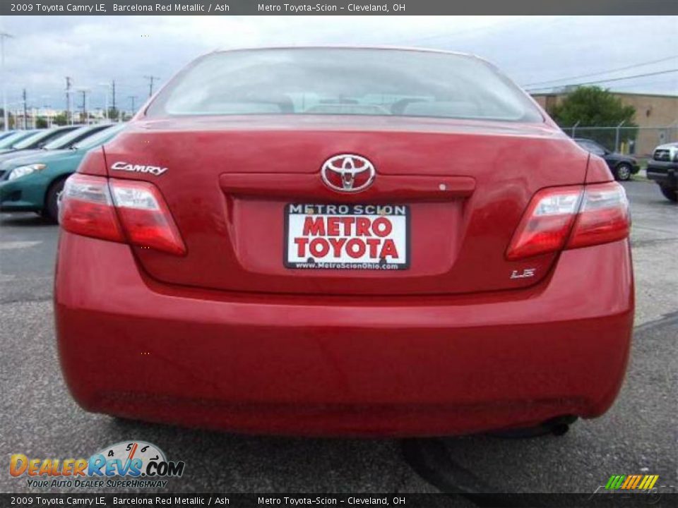 2009 Toyota Camry LE Barcelona Red Metallic / Ash Photo #4