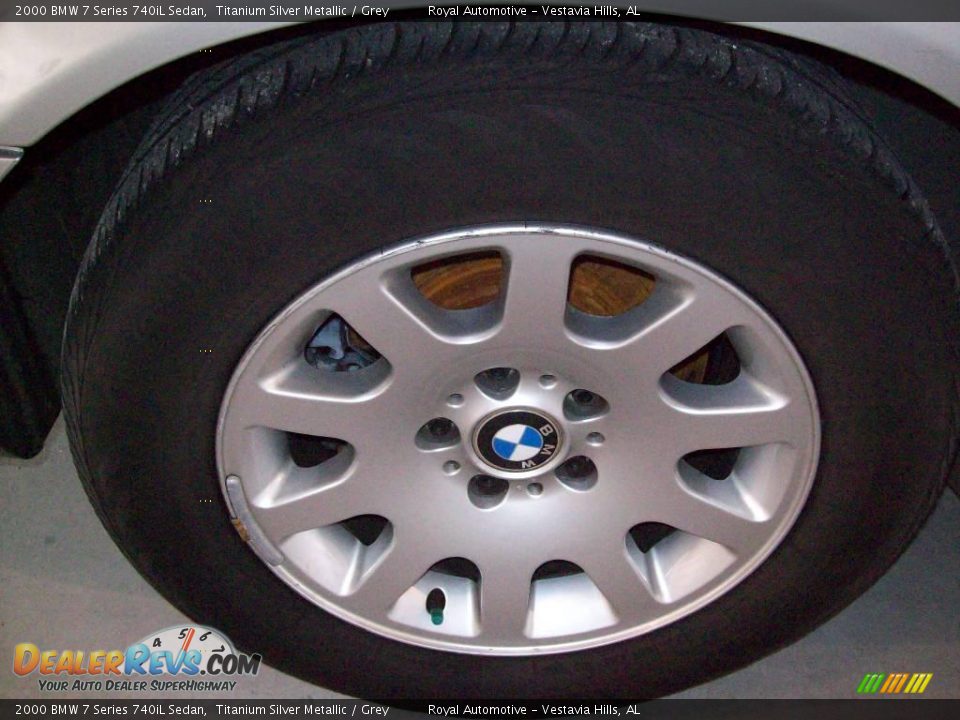 2000 BMW 7 Series 740iL Sedan Titanium Silver Metallic / Grey Photo #7