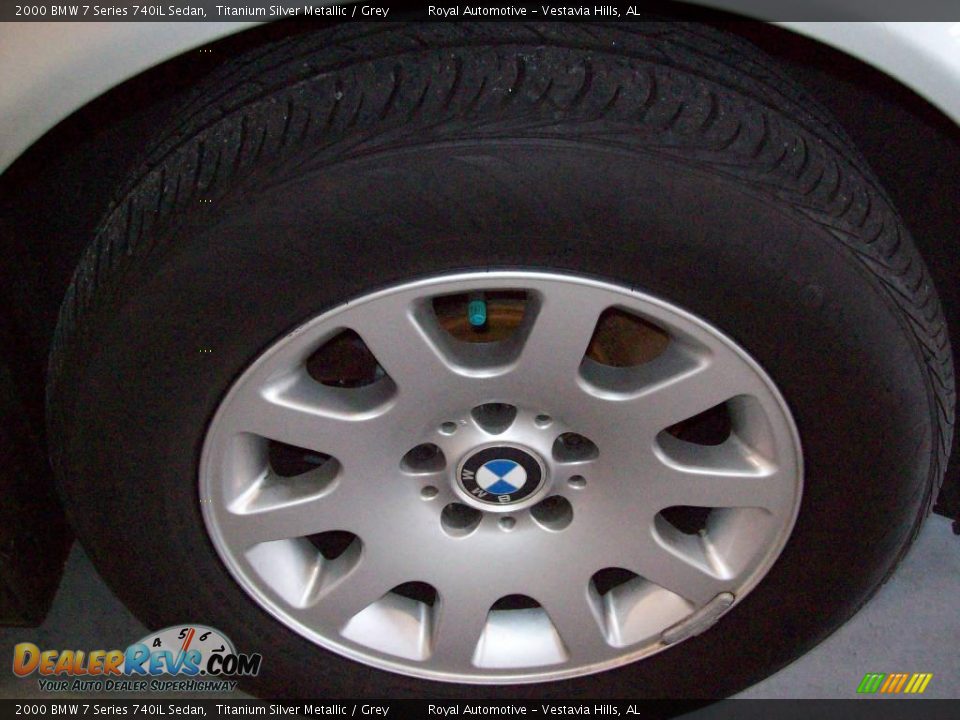 2000 BMW 7 Series 740iL Sedan Titanium Silver Metallic / Grey Photo #8