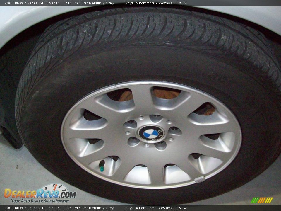 2000 BMW 7 Series 740iL Sedan Titanium Silver Metallic / Grey Photo #9